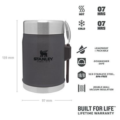 Classic Legendary Food Jar + Spork | 0.4L - Ѕtаnlеу