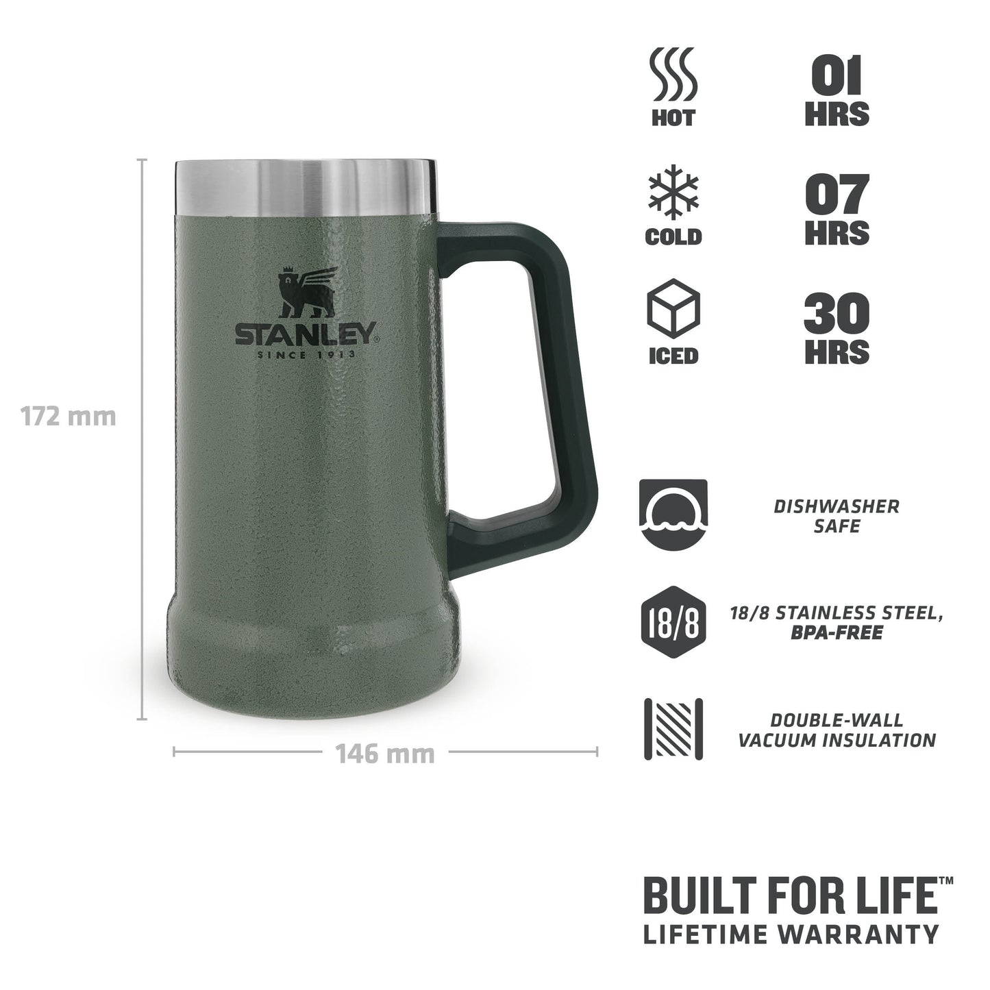 Adventure Big Grip Beer Stein | 0.70L - Ѕtаnlеу