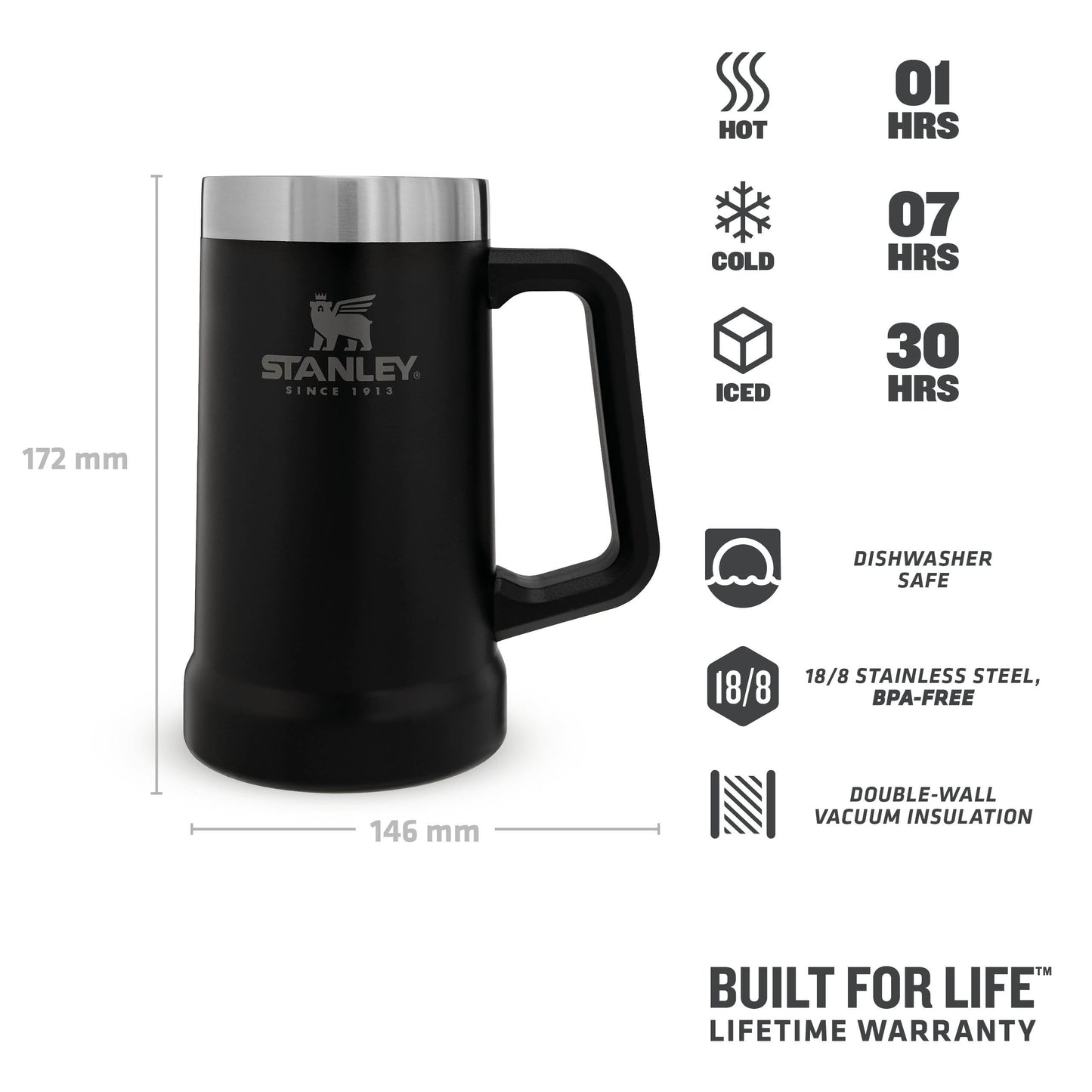 Adventure Big Grip Beer Stein | 0.70L - Ѕtаnlеу Create