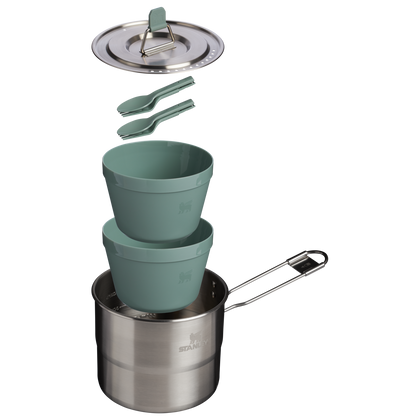 Wildfare Go Two Bowl Cook Set | 6-piece set | 1.1L - Ѕtаnlеу